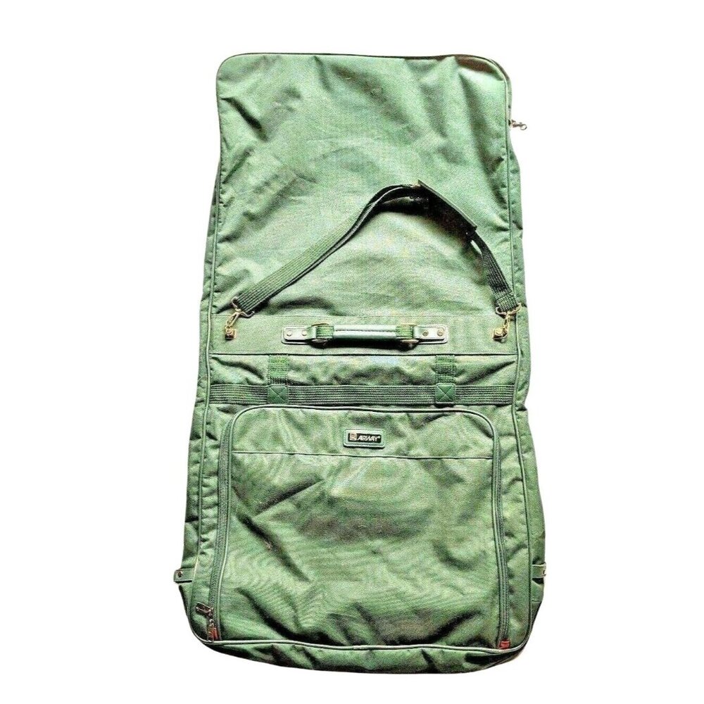 Airway USA Garment Bag 72" Green Nylon Travel Suit Carrier
